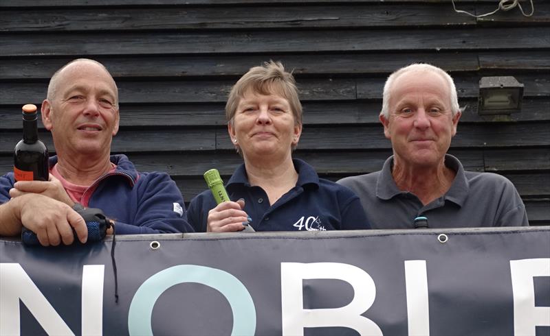 The top 3 in the Noble Marine Lightning 368 Open at Haversham photo copyright Chris Hughes taken at Haversham Sailing Club and featuring the Lightning 368 class