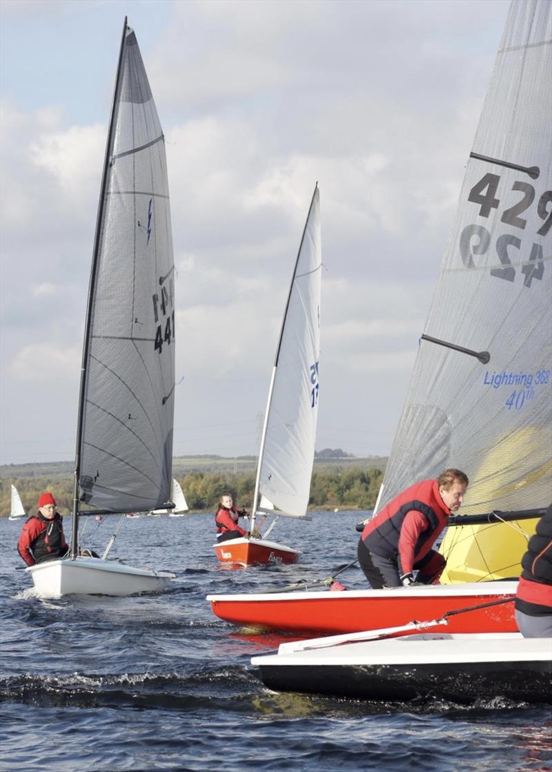 Tight racing during the Noble Marine Insurance Lightning 368 Inlands at Chase photo copyright Beth Tate taken at Chase Sailing Club and featuring the Lightning 368 class