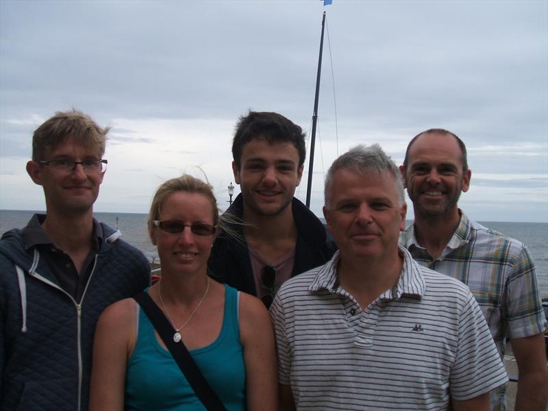 Lightning sailors at Hunstanton (l to r) Paul White, Penny Yarwood, Matt Hopkins, Simon Hopkins & Lee Bratley photo copyright Emma Dodd taken at Hunstanton Sailing Club and featuring the Lightning 368 class