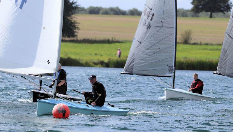 Mervyn Berry ahead of John Butler and Ian Ranson in the Noble Marine Lightning 368 Traveller at Haversham photo copyright Julian Gardner taken at Haversham Sailing Club and featuring the Lightning 368 class