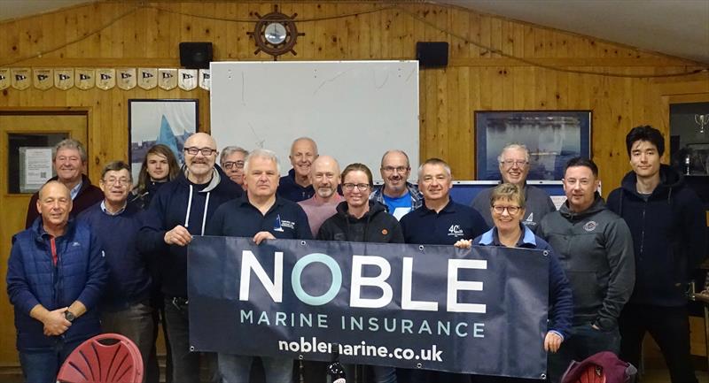 The assembled competitors during the Noble Marine Lightning 368 Open at West Oxfordshire SC photo copyright John Claridge taken at West Oxfordshire Sailing Club and featuring the Lightning 368 class