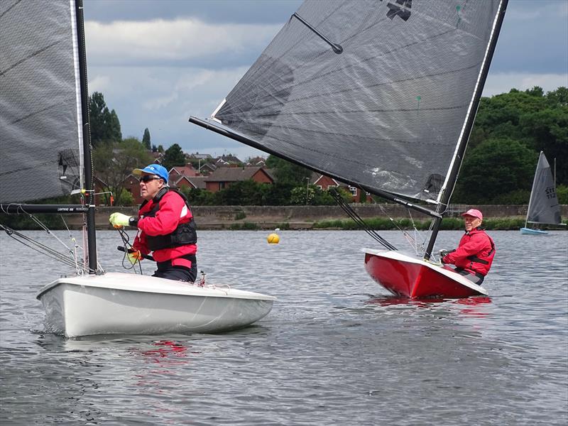 Jeremy Cooper leads Tony Jacks in light conditions during the Sutton-in-Ashfield Lightning 368 Open - photo © Caroline Hollier