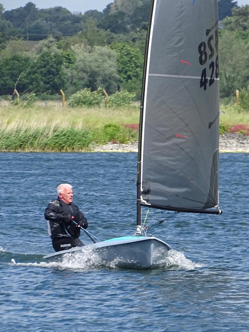 Simon Hopkins in total control during the Lightning 368 Northern Championship at Shotwick Lake photo copyright Richard Stratton taken at Shotwick Lake Sailing and featuring the Lightning 368 class