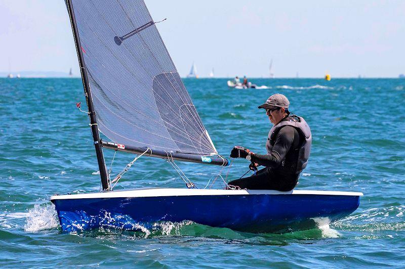 Duncan Cheshire heads upwind at the Noble Marine Lightning 368 Sea Championship at the Lymington Dinghy Regatta - photo © Tim Olin / www.olinphoto.co.uk