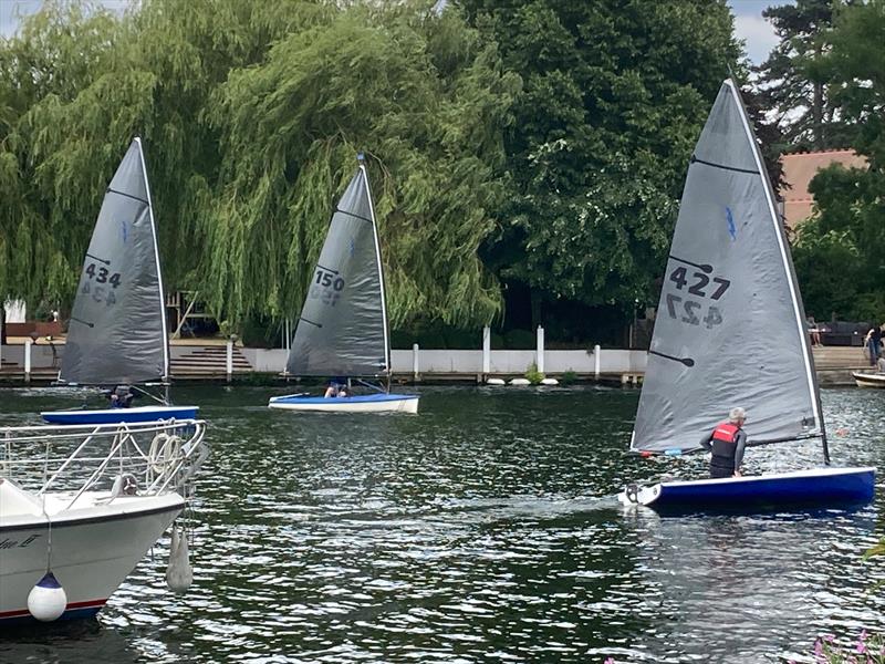 John Claridge out in front during the Noble Marine Insurance Lightning 368 Travellers at Cookham Reach photo copyright Elaine Gildon taken at Cookham Reach Sailing Club and featuring the Lightning 368 class
