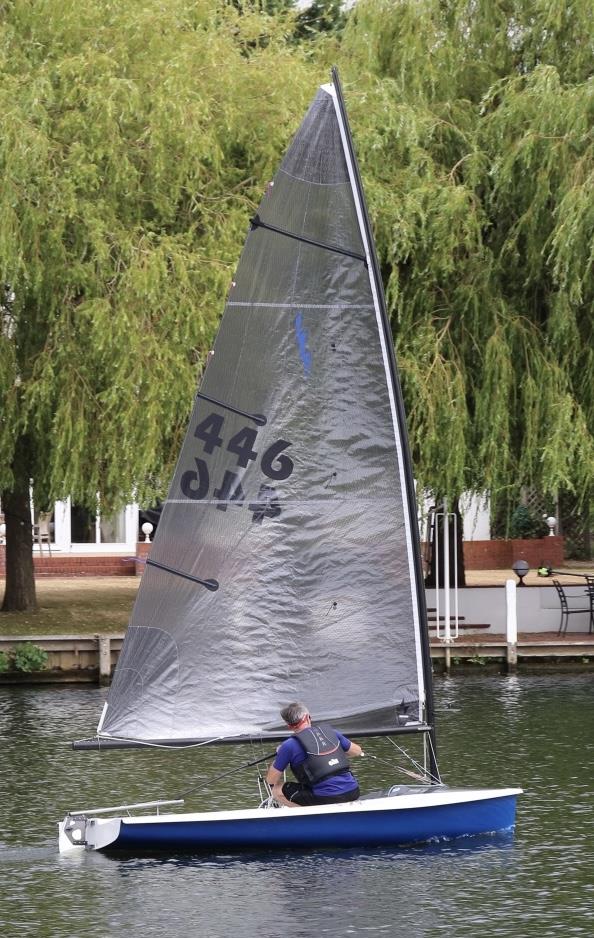 Andrew Yuille leads the 4th race during the Noble Marine Insurance Lightning 368 Travellers at Cookham Reach photo copyright Elaine Gildon taken at Cookham Reach Sailing Club and featuring the Lightning 368 class