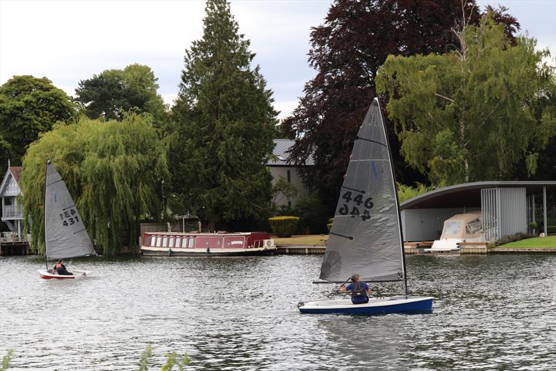 Andrew Yuille way out in front during the Noble Marine Insurance Lightning 368 Travellers at Cookham Reach photo copyright Elaine Gildon taken at Cookham Reach Sailing Club and featuring the Lightning 368 class