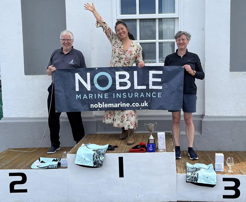 Top 3 in the Noble Marine Insurance 2023 Lightning 368 Sea Championship at Lymington - photo © John Claridge