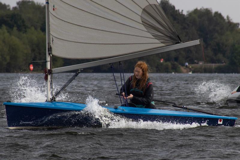 Elanwy Hopkins under control during the Noble Marine Lightning 368 2023 Nationals at Chase SC photo copyright Charles Minton taken at Chase Sailing Club and featuring the Lightning 368 class