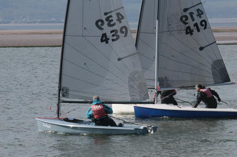 Close racing in the Novice Lightening fleet at the West Kirby Sailing Club Easter Regatta  photo copyright Alan Jenkins taken at West Kirby Sailing Club and featuring the Lightning 368 class