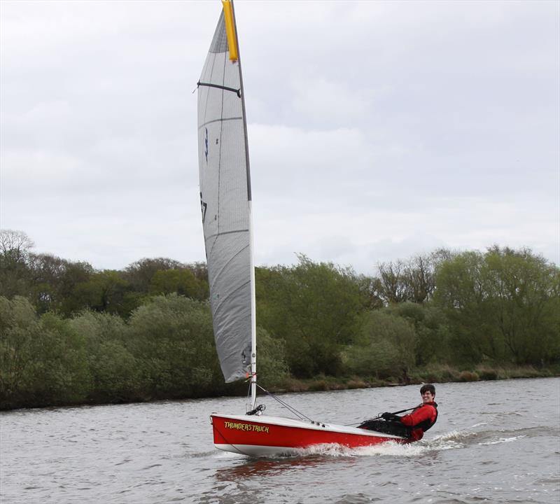Clayton Parker during the Lightning 368 Open at Winsford Flash photo copyright Adrian Hollier taken at Winsford Flash Sailing Club and featuring the Lightning 368 class