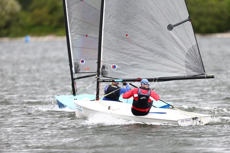 Jeremy Cooper passes Andy Shotwick - Lightning 368 Sanders Sails Travellers Series at Shotwick photo copyright Adrian Hollier taken at Shotwick Lake Sailing and featuring the Lightning 368 class