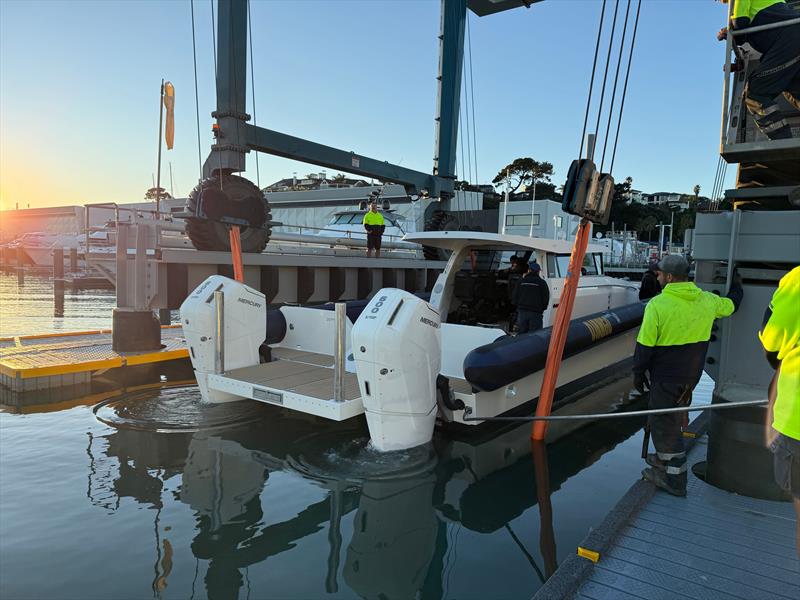 Catalyst 50 Chase Boat 'Django Shade' launched - photo © Lloyd Stevenson Boatbuilders