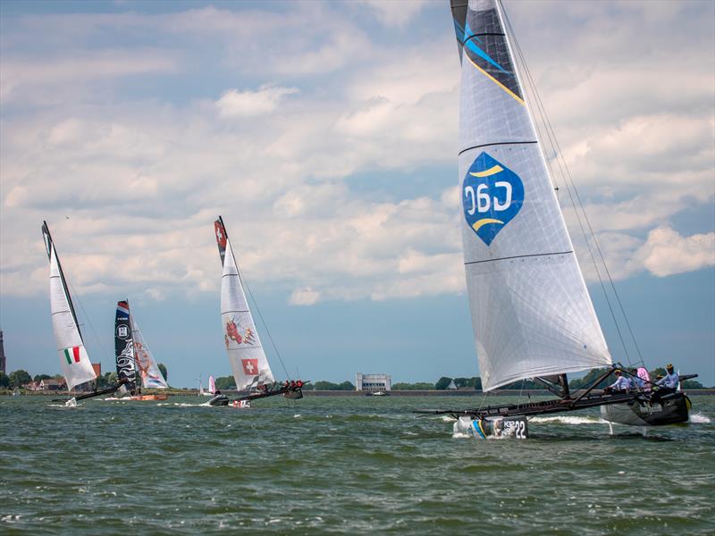 Team GAC Pindar won the opening race on M32 European Series Holland Day 2 photo copyright M32 Series / Hartas Productions taken at  and featuring the M32 class