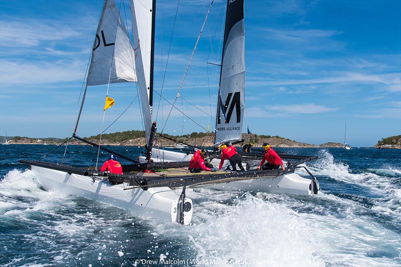 Tight racing as Robertson eventually beats Mirsky - 2018 WMRT Match Cup Norway - Final Day photo copyright Drew Malcolm taken at  and featuring the M32 class