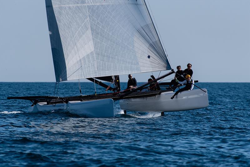 Richard Göransson's Inga Racing Team won a race despite this being their first ever day competing on multihulls - M32 European Series - photo © Drew Malcolm