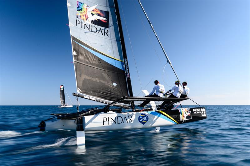 The Ian Williams-skippered GAC Pindar remains comfortably in front going into the final day of racing - M32 European Series warm-up - photo © Drew Malcolm / M32 European Series 