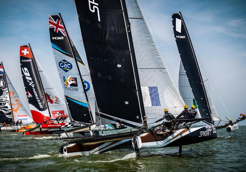 Conservative starts were the order of the day for Spindrift racing. - M32 European Series in Medemblik, Holland photo copyright Hartas Productions taken at  and featuring the M32 class