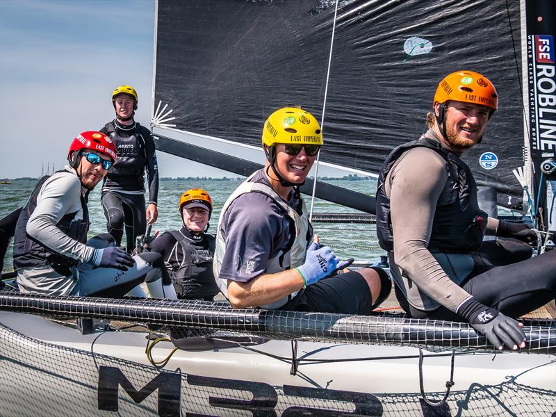 The young Kiwi crew on Knots Racing Team have joined the M32 European Series with Aston Harald's development boat photo copyright Hartas Productions taken at  and featuring the M32 class
