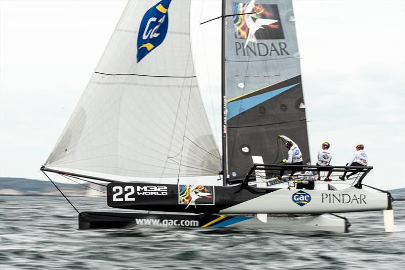 Ian Williams' GAC Pindar at pace - Day 2 - M32 European Series Marstrand 2019 photo copyright Drew Malcolm taken at  and featuring the M32 class