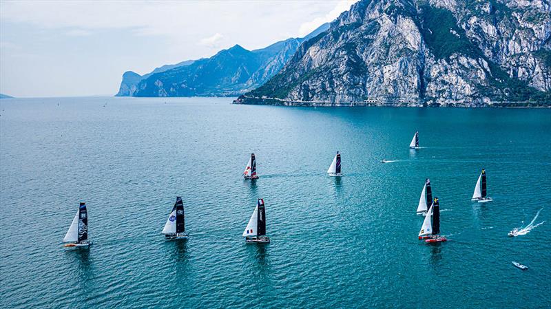 As always Lake Garda presents the most spectacular of backdrops for racing photo copyright M32 World / Drew Malcolm taken at Fraglia Vela Riva and featuring the M32 class