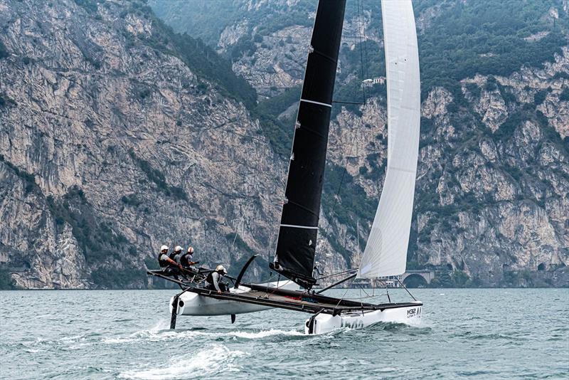 Richard Göransson's Inga from Sweden showed moments of brilliance today photo copyright Drew Malcolm taken at Fraglia Vela Riva and featuring the M32 class