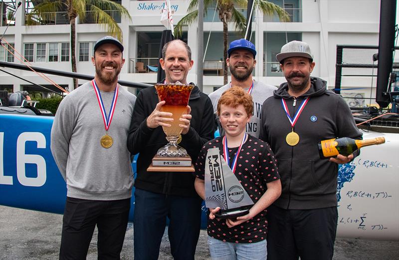 Don Wilson and his winning Convexity crew - M32 North American Championship photo copyright Felipe Juncadella taken at  and featuring the M32 class