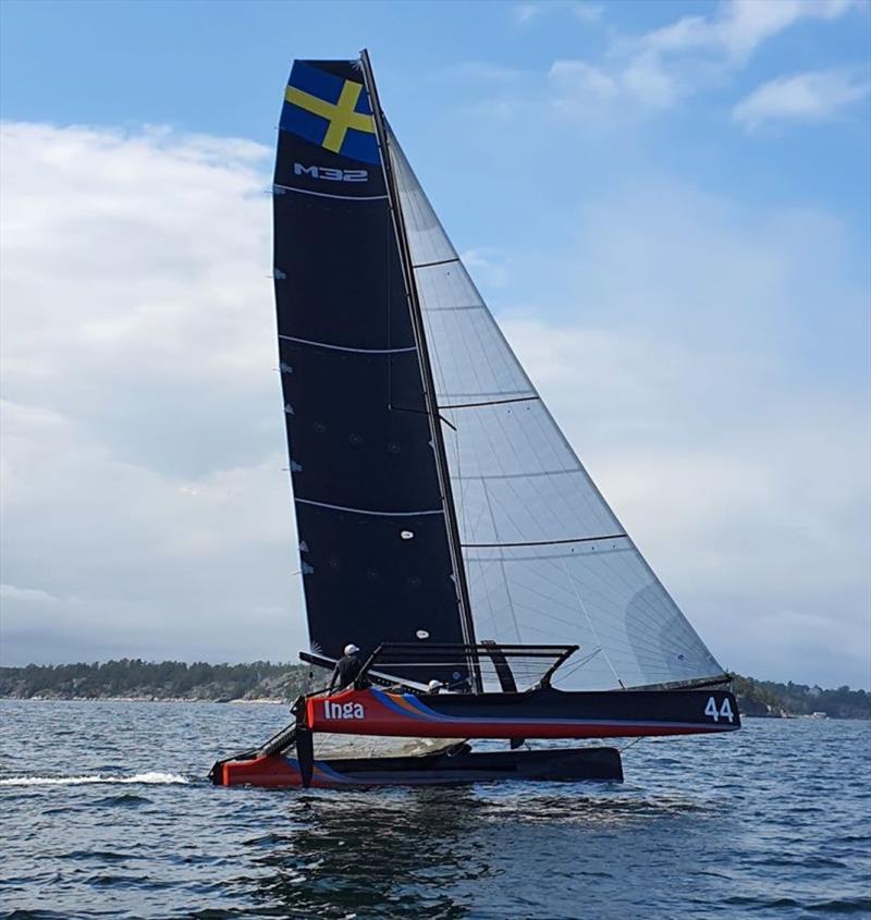 Team Inga from Sweden with skipper Richard Goransson training in Stockholm photo copyright Inga From Sweden taken at  and featuring the M32 class