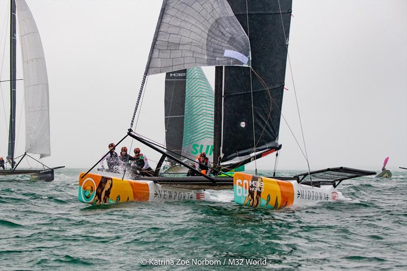 Midtown Racing with skipper Larry Phillips at the M32 World Championships in Miami  - photo © m32world / Katrina Zoe Norbom