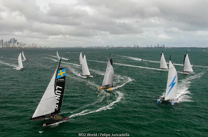 Intense Mark Rounding at the M32 World Championship in Miami photo copyright m32world / Felipe Juncadella taken at  and featuring the M32 class