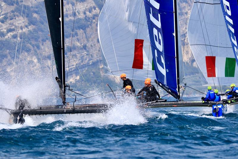 M32 European Championships - Day 1 photo copyright Elena Giolai taken at Fraglia Vela Riva and featuring the M32 class