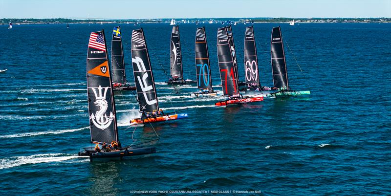 M32 catamaran fleet at New York Yacht Club's Annual Regatta photo copyright Hannah Lee Noll taken at New York Yacht Club and featuring the M32 class