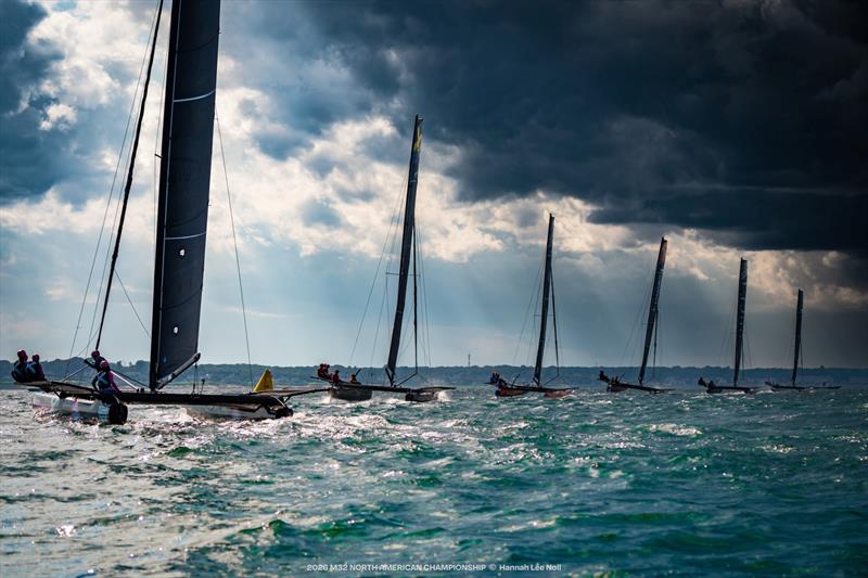 When the storm rolls in - M32 North American Championship 2026 photo copyright Hannah Lee Noll taken at  and featuring the M32 class