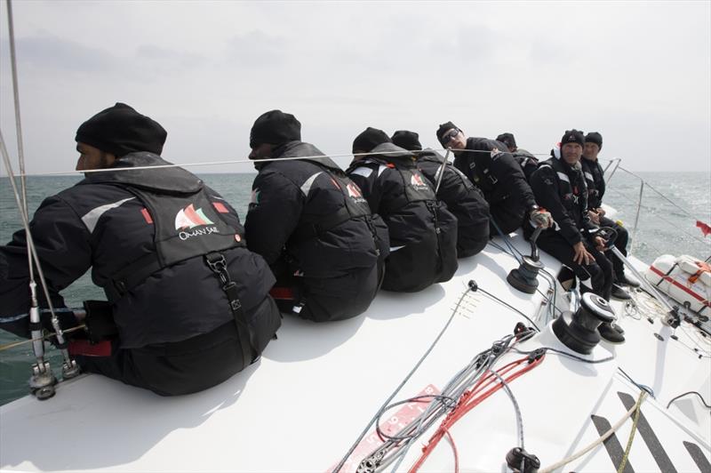 The Oman Sail M34 training in France prior to the 2013 season photo copyright Jean-Marie Liot / Lloyd Images taken at Oman Sail and featuring the M34 class