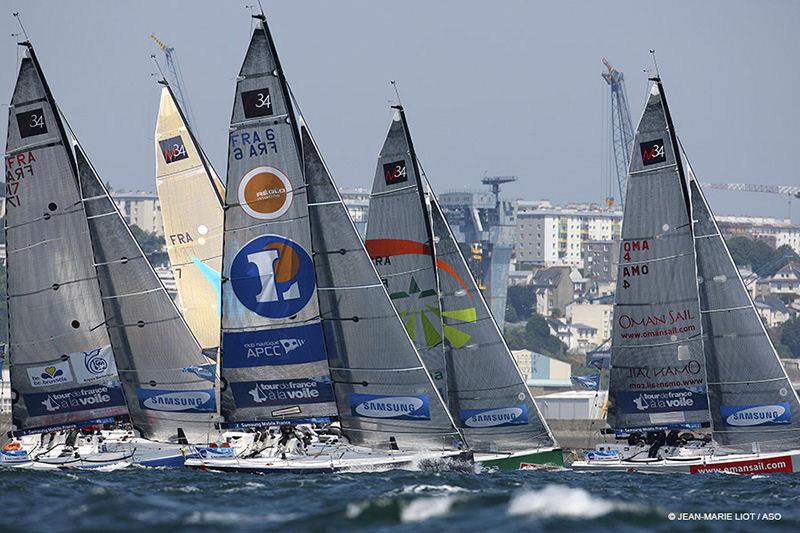 Tour de France a la Voile Brest in-port race photo copyright JM LIOT / TFV / ASO taken at  and featuring the M34 class