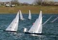 Graham Bantock 95 leads Brad Gibson 42 round the windward mark at the Marblehead ranking event in Chelmsford © Roger Stollery
