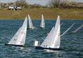 Graham Bantock 95 leads Brad Gibson 42 round the windward mark at the Marblehead ranking event in Chelmsford © Roger Stollery