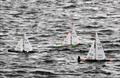 Austin Guerrier (68) leading the fleet and being chased by Tony & Roger during MYA Marblehead Ranking 3 & 4 at Datchet Water  © Keith Parrott