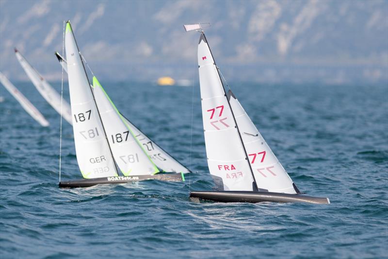 GER187 Nigel Winkley and FRA 77 Gilles Breteche during the IRSA Marblehead World Championship at Lake Garda photo copyright Valentijn van Duijvendijk taken at  and featuring the Marblehead class