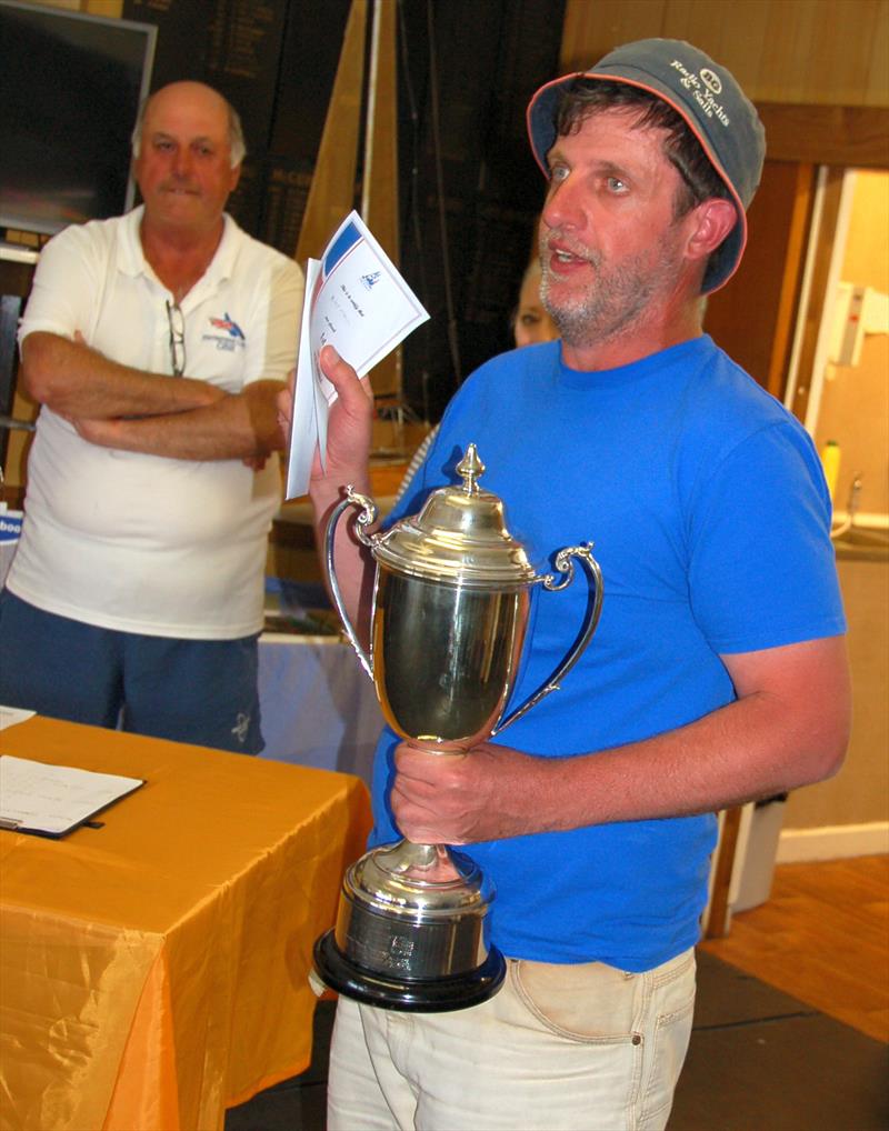 UK Marblehead Class National champion, Brad Gibson, with RO Derek Priestley photo copyright Roger Stollery taken at Fleetwood Model Yacht Club and featuring the Marblehead class