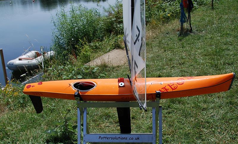 Peter Popham's new home-build Marblehead yacht photo copyright Roger Stoller taken at Guildford Model Yacht Club and featuring the Marblehead class