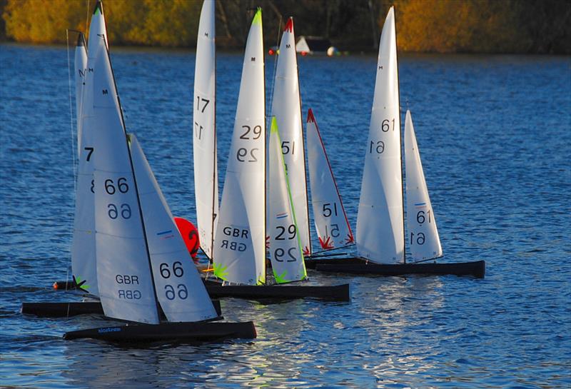 Colin Goodman 61 gets the best start during the 2018 Stan Cleal Trophy photo copyright John Male taken at Three Rivers Radio Yachting Club and featuring the Marblehead class