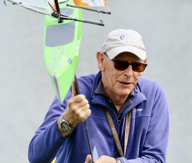 Best Improver from Race 3 placing, ex National 12 sailor Tony Edwards and his GRUNGE at the Marblehead Mermaid Trophy photo copyright Gillian Pearson taken at Guildford Model Yacht Club and featuring the Marblehead class