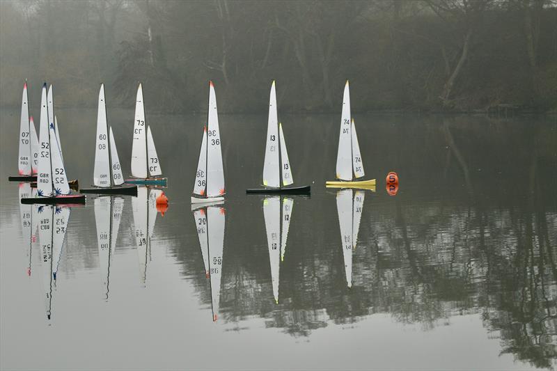 - The approach to the leeward gate with runner-up David Adam 36 and 3rd placed David Cole 74 leading the fleet during the GAMES 1 Marblehead Open at Chipstead - photo © Gillian Pearson