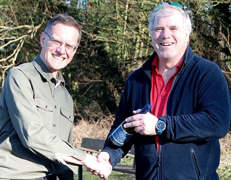 GAMES 2 Marblehead Open at Three Rivers - Tim Townsend (R) receiving his prize from Commodore Graham Sadler - photo © John Male