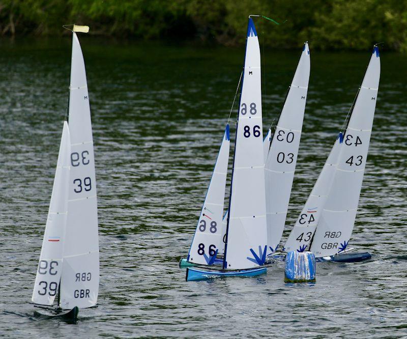 Bob Pearson (86) rounding the windward mark - 43rd Marblehead Mermaid Trophy at Guildford photo copyright Gillian Pearson taken at Guildford Model Yacht Club and featuring the Marblehead class