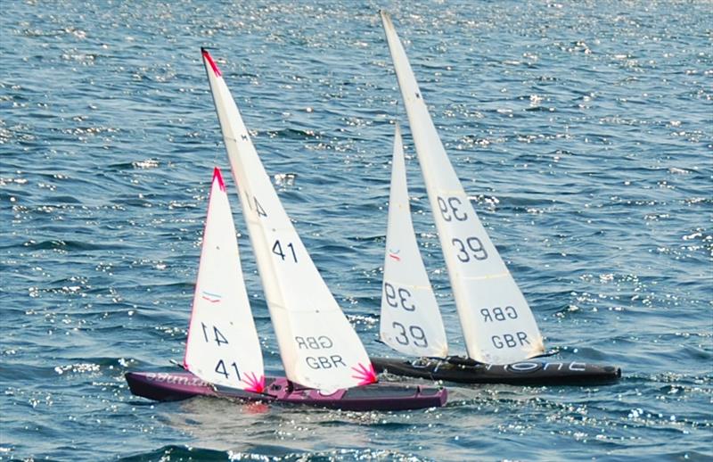 The duel continues, Rob 41 versus Peter 39 - Marblehead Nylet RM Challenge GAMES 6 at Littleton photo copyright Roger Stollery taken at Littleton Sailing Club and featuring the Marblehead class