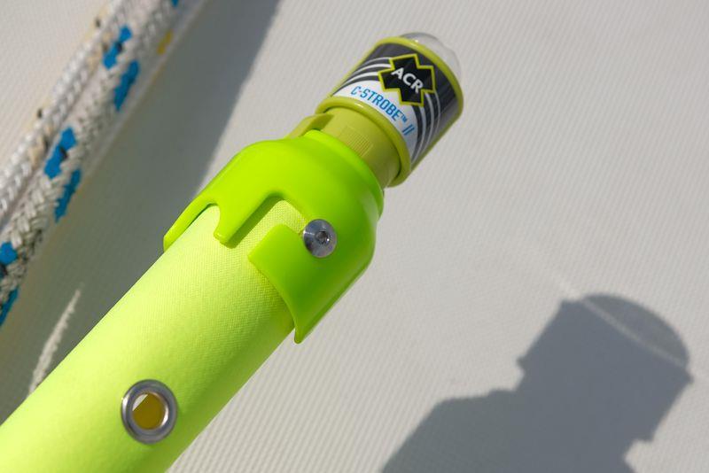 Rollable Emergency Marine Antenna - optional extra SOLAS approved ACR C-Strobe secured to the top - photo © Revolve-Tec
