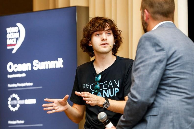 Cape Town stopover. Boyan Slat and Richard Hardiman during the Ocean Summit. 07 December, 2017 photo copyright Pedro Martinez / Volvo Ocean Race taken at  and featuring the Marine Industry class
