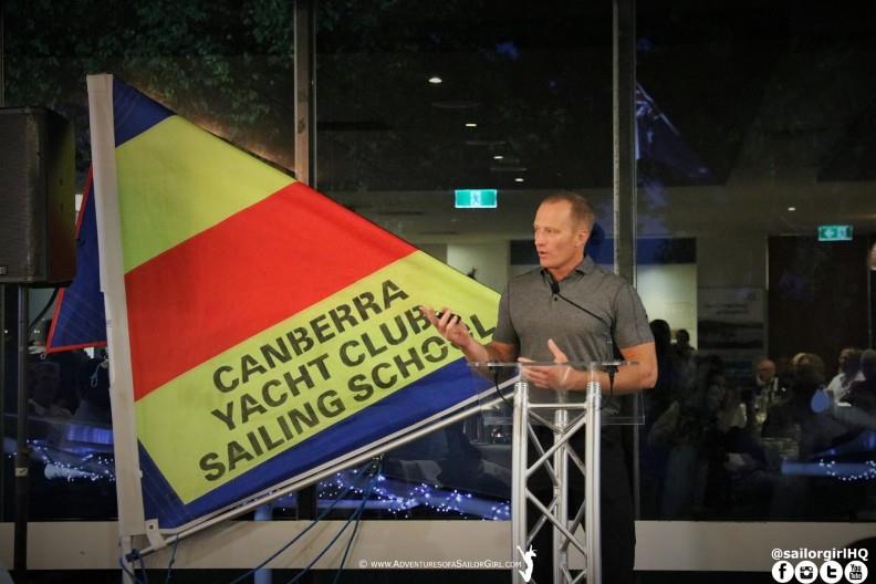 Buoyed up dinner at the Canberra Yacht Club photo copyright Nic Douglass / www.AdventuresofaSailorGirl.com taken at Canberra Yacht Club and featuring the Marine Industry class